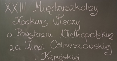 XXIII Międzyszkolny Konkurs Wiedzy o Powstaniu Wielkopolskim