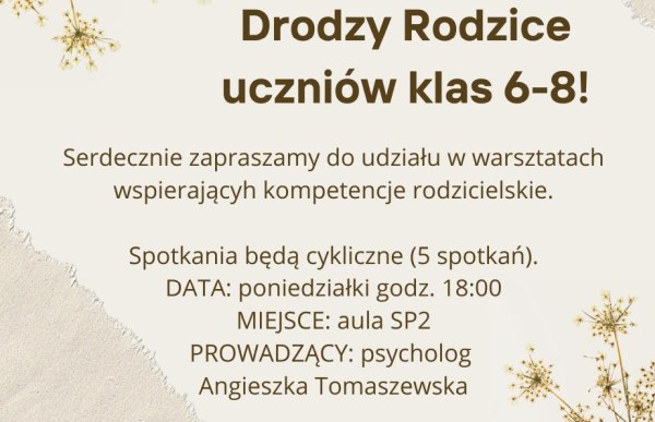 Warsztaty wspierające kompetencje rodzicielskie